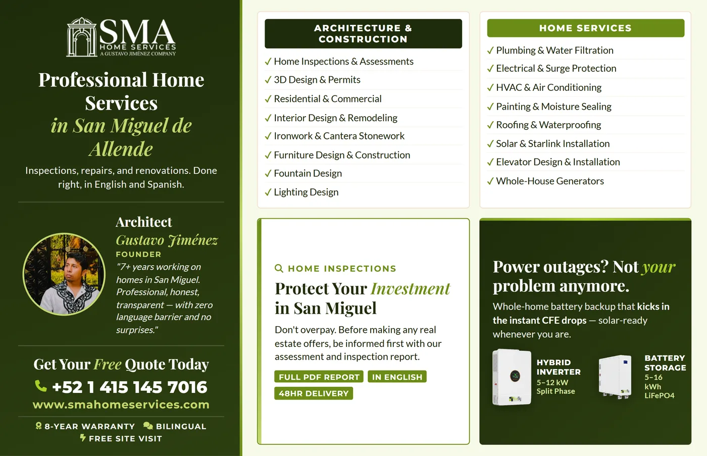 SMA Home Services sponsor advertisement in the FASMA '26 classical concert program